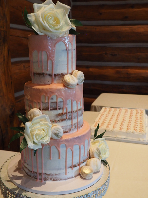 Cleveland, OH 3 tiered naked wedding cake phillips fairy tale weddings