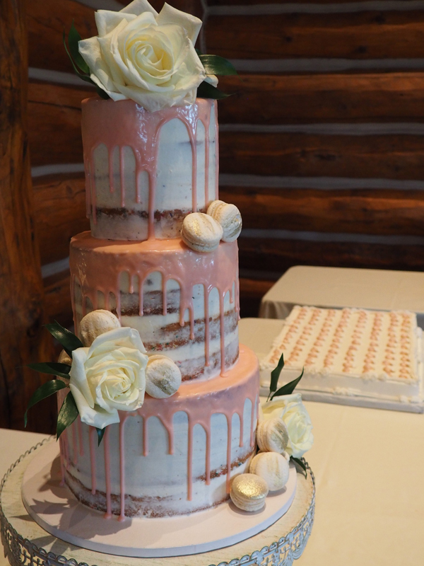 Orlando, FL 3 tiered naked wedding cake phillips fairy tale weddings