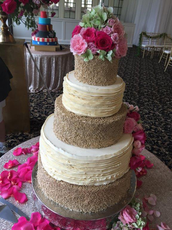 Houston, TX 5 tieres casada cake phillips fairy tale weddings