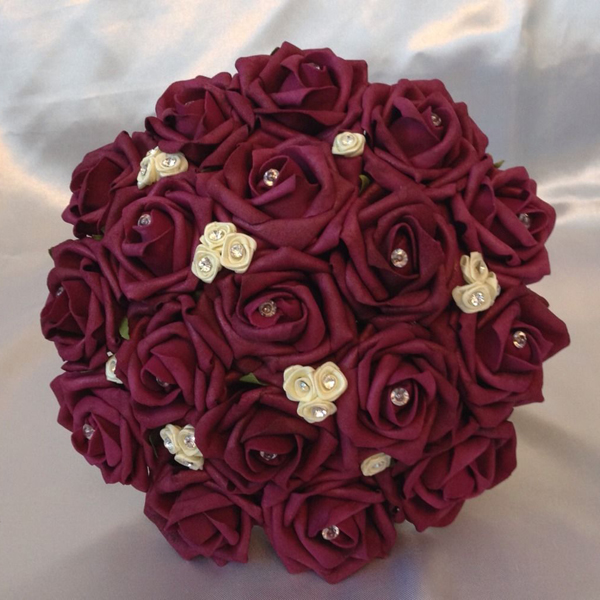 Boston, MA red rose brides bouquet phillips fairy tale weddings