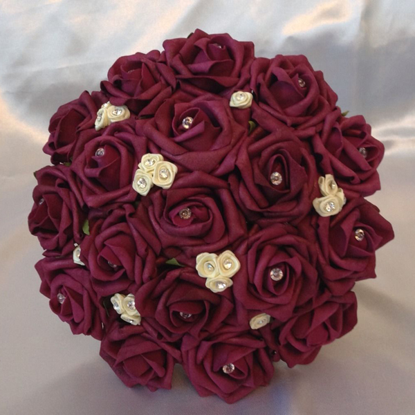 Los Angeles, CA red rose brides bouquet phillips fairy tale weddings