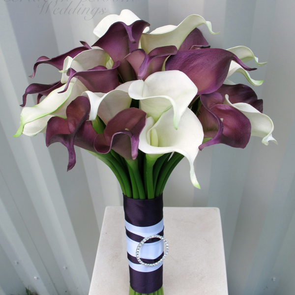 Seattle, WA purple white bridal bouquet