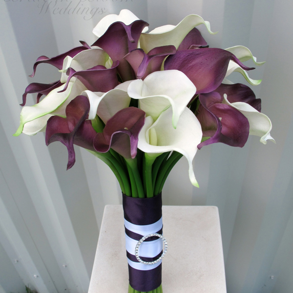 Orlando, FL purple white bridal bouquet