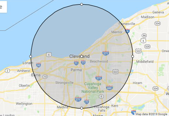 phillips weddings service area map