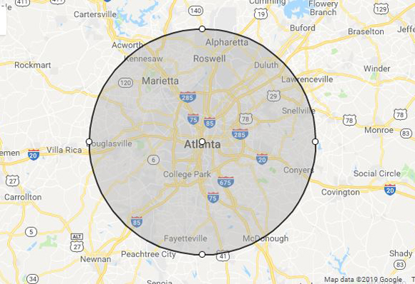 phillips weddings service area map atlanta ga