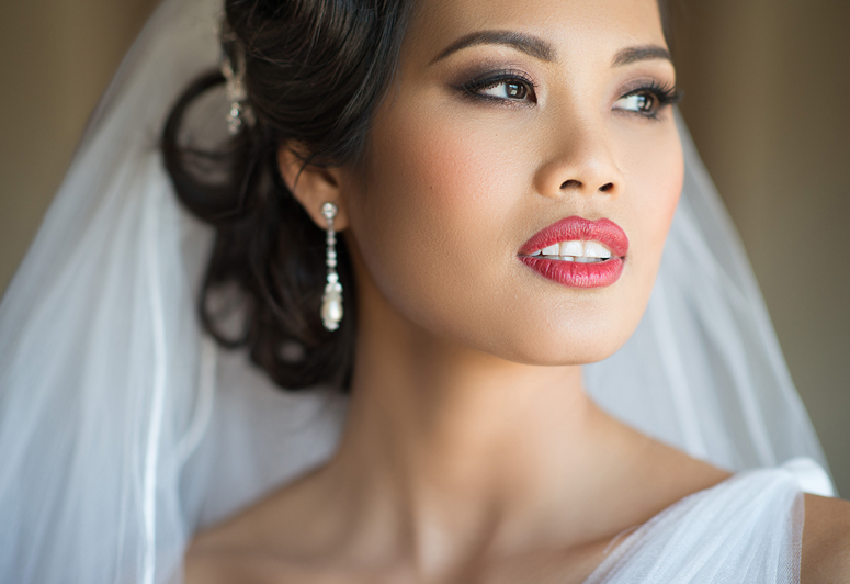San Jose, CA asian bride hair choose your weeding makeup look